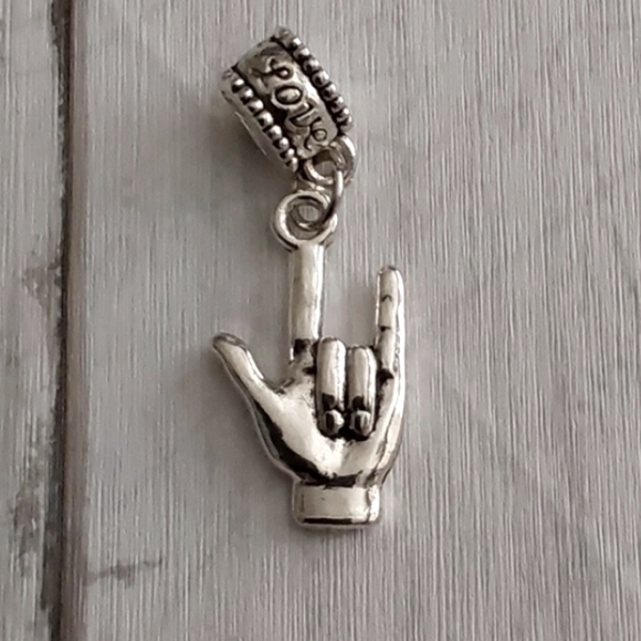 I LOVE YOU Charm Will FIT Pandora and other European Systems or Pen - Picture 1 of 6